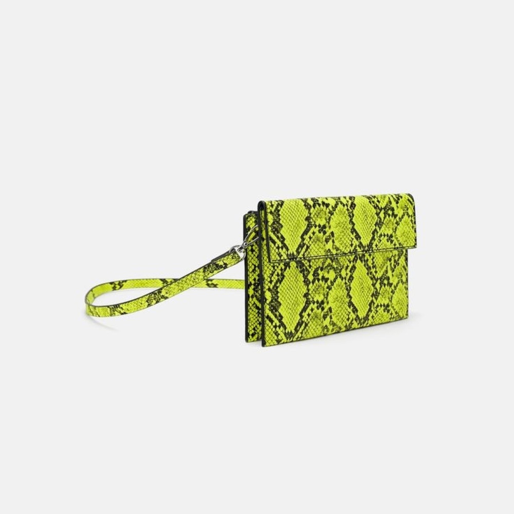 ZARA NEON ANIMAL PRINT CROSSBODY BAG